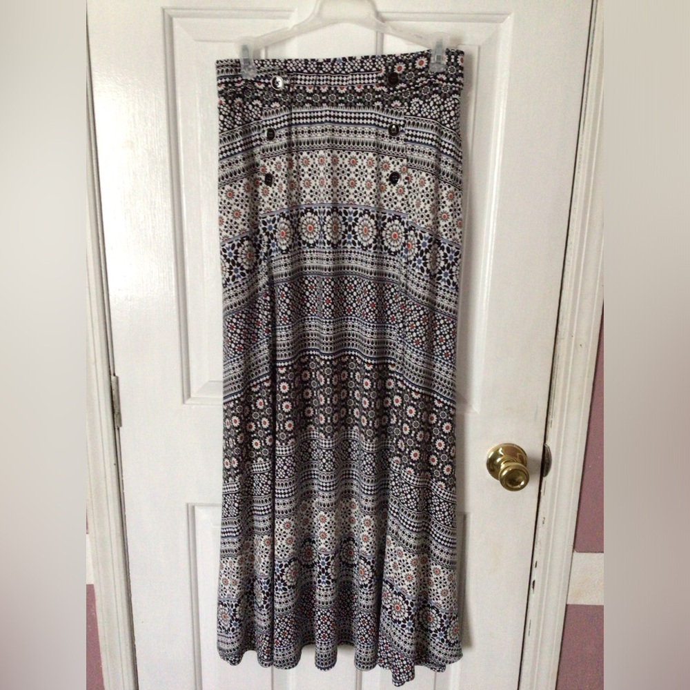 Robert Louis patterned maxi skirt